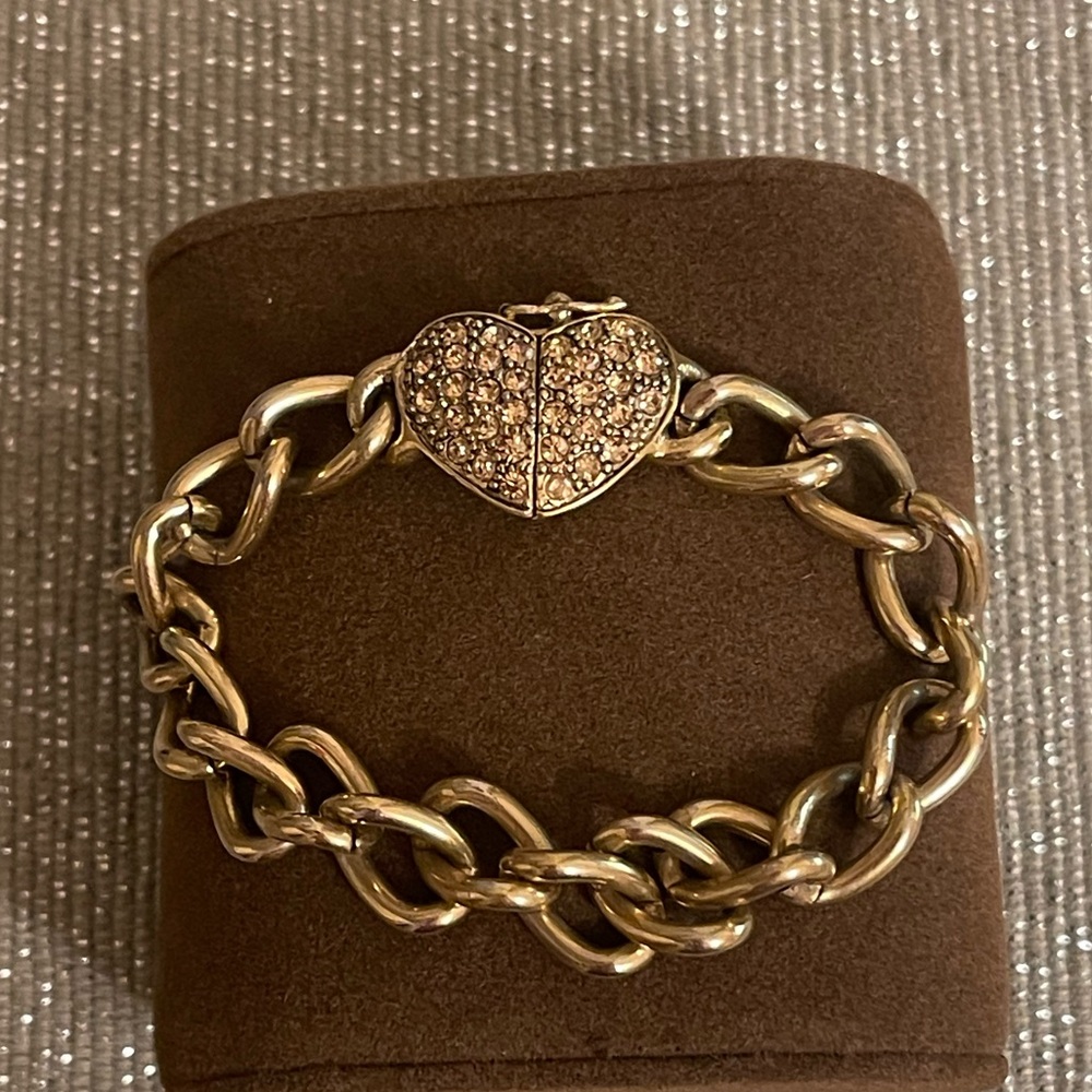 Gold Heart Charm Bracelet